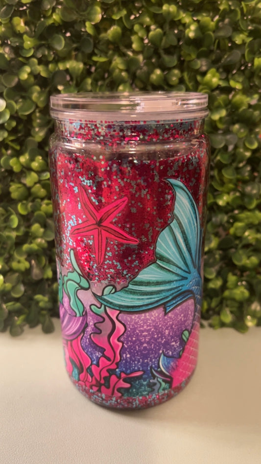 Mermaid Snow Globe Tumbler