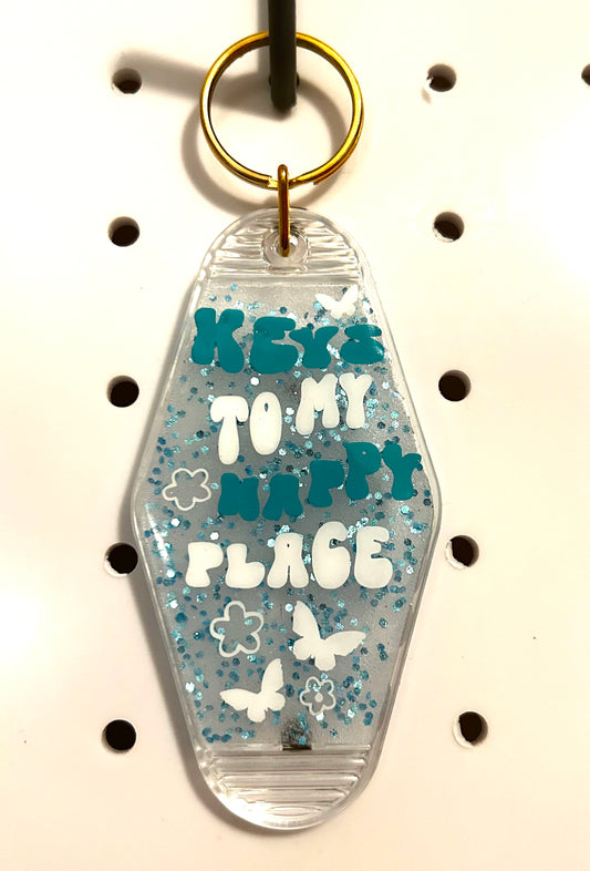 "Keys to my happy place" Keychain